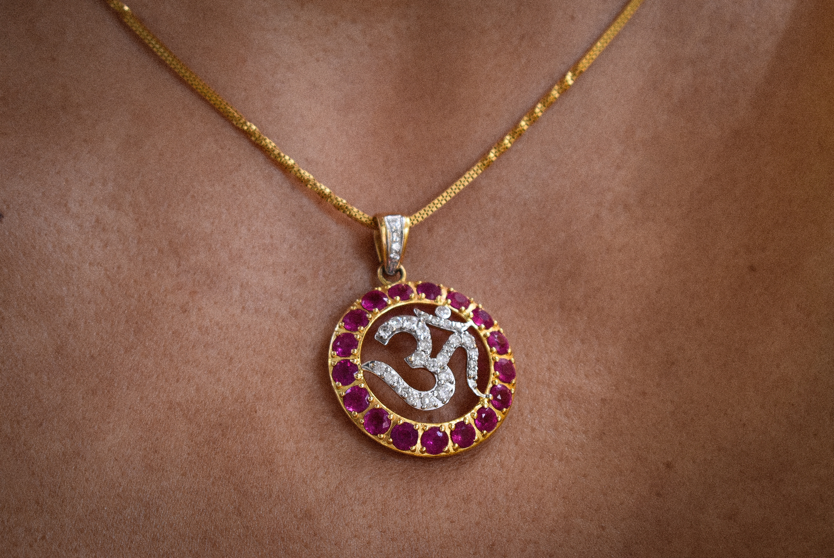 Ruby Om Pendant